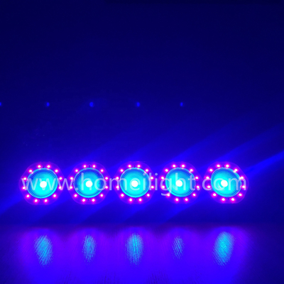 200W 5 Eyes Matrix LED Bar Light DMX512 LED Blinder Stage Lights For Church