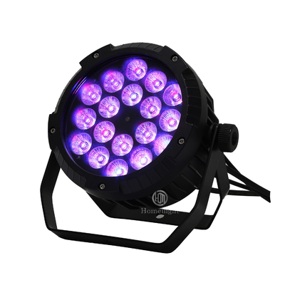 18pcs 18W RGBWAUV 6 in 1 Outdoor Par Can Waterproof Uplights with and 90-240v Voltage