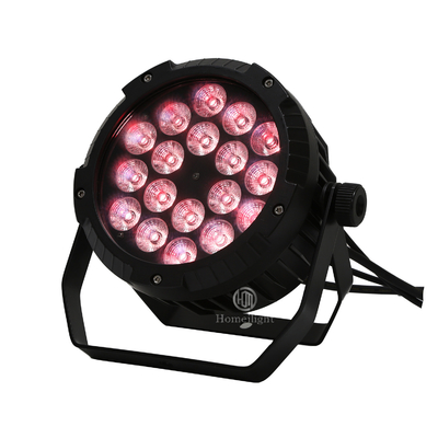 18pcs 18W RGBWAUV 6 in 1 Outdoor Par Can Waterproof Uplights with and 90-240v Voltage