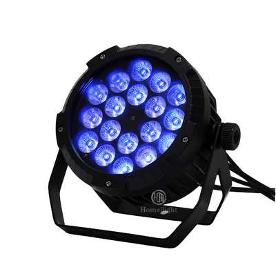 Homei DMX512 18pcs 12W 18W RGBWA UV 4in1 6in1 Waterproof LED Flat Par Light Uplight