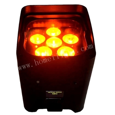 Wireless LED Par Light DMX 512  6*18w RGBWAUV 6IN1 LED Projection Light