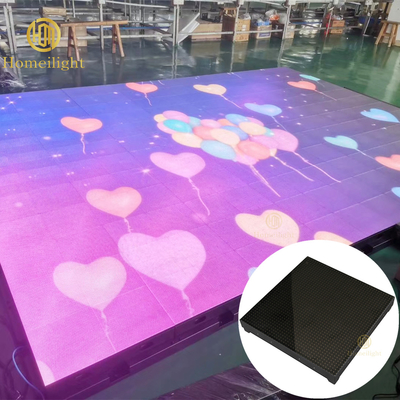 Interactive Restaurant Tempered Glass 3D Portable LED Screen for Church Moving IP33