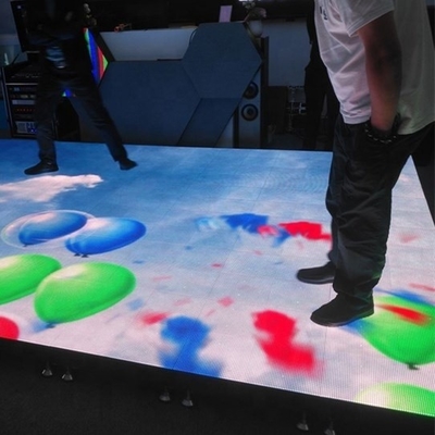 Interactive Restaurant Tempered Glass 3D Portable LED Screen for Church Moving IP33
