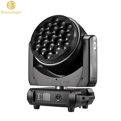 4-60° Beam Angle 40W 19pcs Big Bee Eye LED Rotation Zoom Beam Wash 4in1 Moving Head