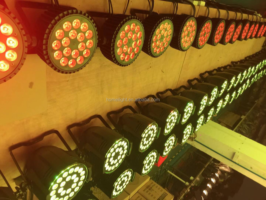 18*18w RGBWA UV 6 in 1 Flat Par Can LED Bright Par Light For Stage Event Lighting Easy