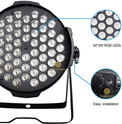 Lamp Luminous Efficiency 90lm/w 54*3w RGB 3in1 Led Par Light for Church Stage Decoration