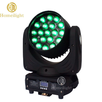 DJ Luces DMX 19*12w 4in1 Rgbw Zoom LED Moving Head Lighting High Brightness