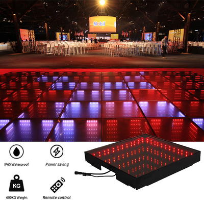 Popular wedding disco party abyss 3D mirror dance floor portable dancing tiles 3D dancefloor