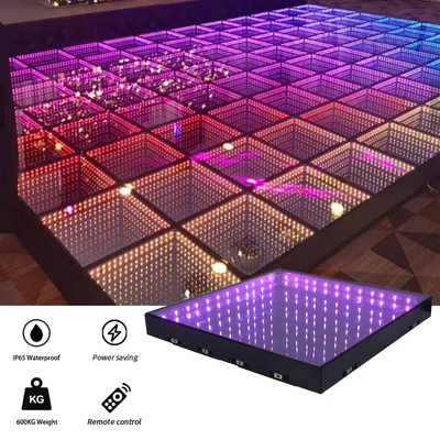 3D Infinity mirror dancefloor portable piste de dance wedding dj party dance floor panels