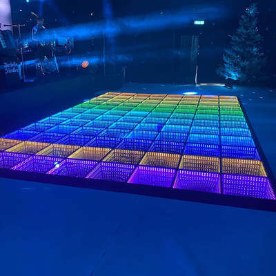 Light Up Dancefloor Portable Dance Floor LED 3D Mirror Dance Floor For DJ Stage Equipment