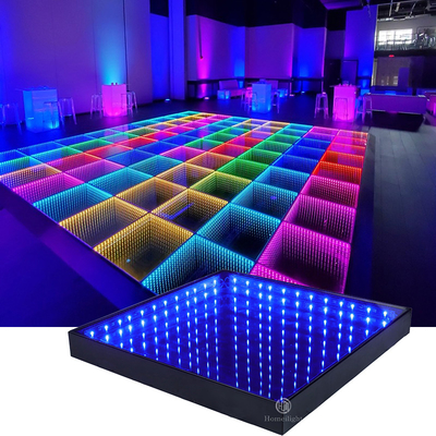 LED new 3D mirror abyss dance floor for wedding party disco