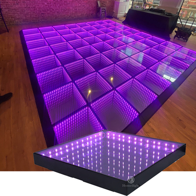 Light Up Dancefloor Portable Dance Floor LED 3D Mirror Dance Floor For DJ Stage Equipment
