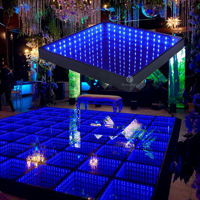 Wholesale RGB LED Dance Floor LED 3D Mirror Abyss Dance Floor 3D DJ Stage Lighting Floor For Stage Show Event