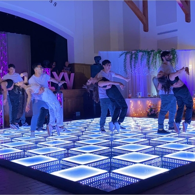 LED 3D Mirror Frost Abyss Dance Floor For Wedding Disco Party