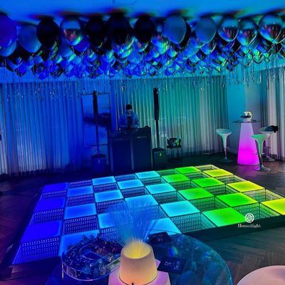 night club DJ T-shows digital dance floor 50x50cm 3D abyss mirror dance floor
