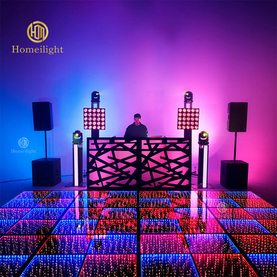 Wedding Disco Party Golden Starry Dance Floor Waterproof Starlit 3D Mirror Video Dance Floor