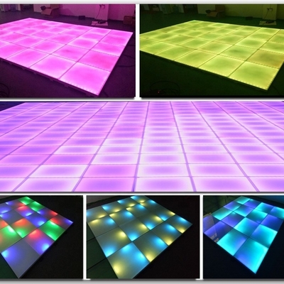 DMX512 50*50CM LED Dyeing Dance Floor Panel for Night Club Disco Lighting