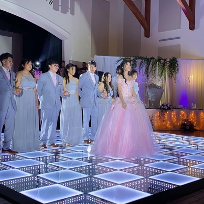 48/96pcs RGB 3in1 LED Matte Dance Floor For Wedding Party Stage