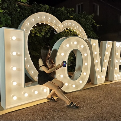 4ft Waterproof Illuminated Love Letters for Weddings Plug and Light Installation Way