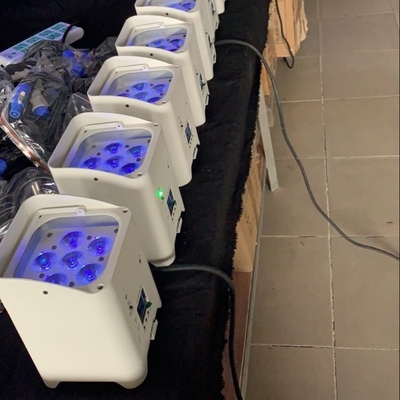 Wireless LED Par Light DMX 512  6*18w RGBWAUV 6IN1 LED Projection Light