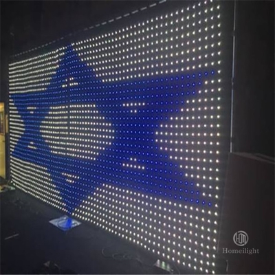Full Color Changeable P18cm RGB LED Video Wall Curtain For Stage Wedding Party