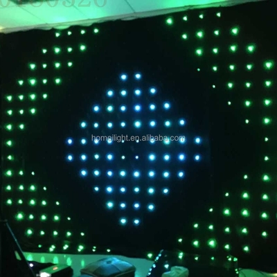 Full Color Changeable P18cm RGB LED Video Wall Curtain For Stage Wedding Party