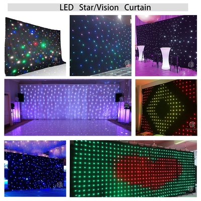 IP33 Flexible LED Curtain Wedding Stage Backdrop P18cm 3*4m LED Screen Curtain