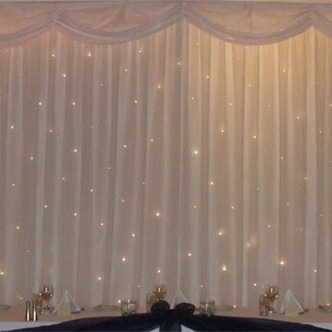 150w Double Decker Fireproof Velvet Backdrop LED Starlit Curtain White Lights for Stage