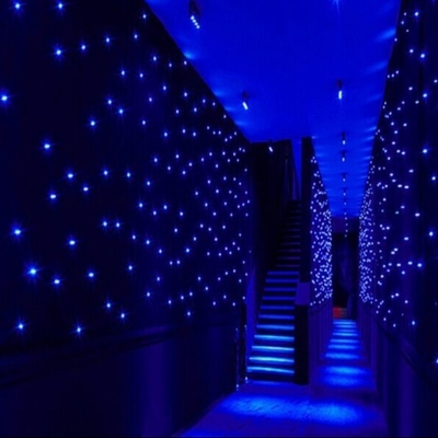 8CH Christmas Star Curtain Lights IP33 Rated For Stage Backdrop DJ Blue White Decoration
