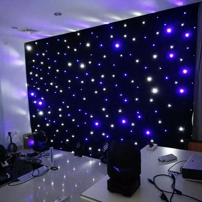 8CH Christmas Star Curtain Lights IP33 Rated For Stage Backdrop DJ Blue White Decoration