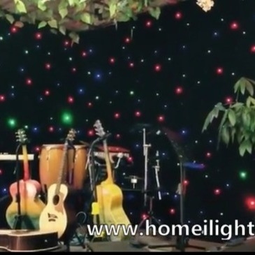 Stage Backdrop LED Star Curtain Fireproof With DMX512 Control