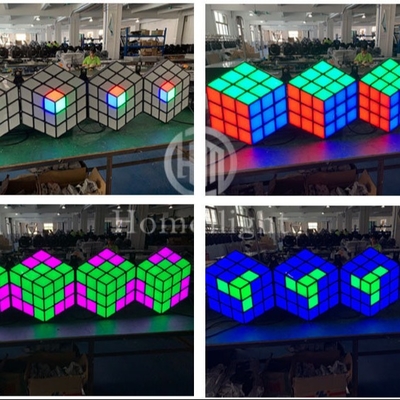 LED 3D Wall Magic Cube Led Display High Quality RGB Magic Cube Lamp China For Stage Background