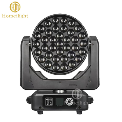 37pcs 15w Zoom Wash RGBW 4in1 Led Moving Head With Ring Control Robin 600 Pixel Effect