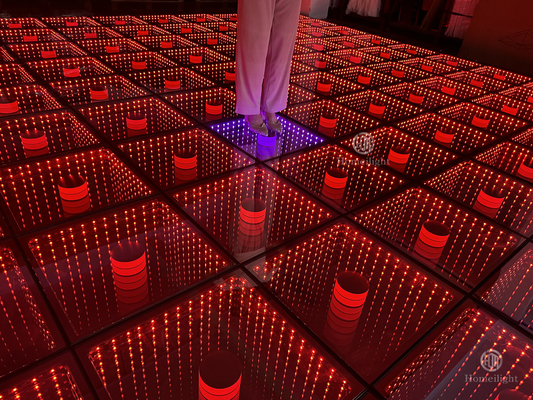 High Brightness 3d Mirror Dance Floor Interactive LED Dance Floor For Wedding Party