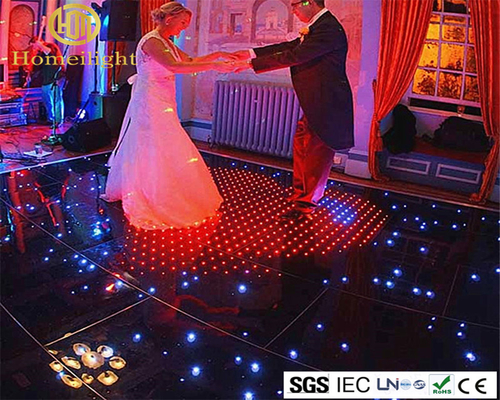 LED Illuminated Portable Sparkle RGB Acrylic Video Dance Floor for Follow Spot Lights