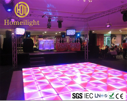 White Acrylic RGB Portable Interactive Stage Show LED Dance Floor Projection Lights