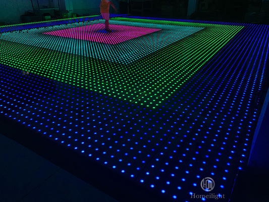 Colorful 3D Wireless Infinity Mirror Dance Floor Mat with SMD 5050 LED Light Source