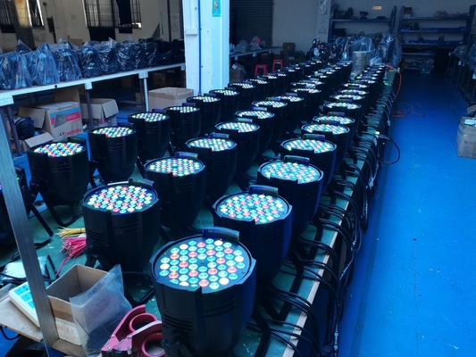 Stage Night Club Wedding Show RGBW 54 *3 W Par Can DJ UP Light with 6 White LEDs