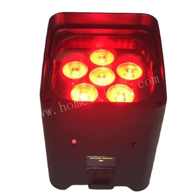 RGBWA UV LED Uplight 4*18W 6in1 Remote Phone Battery Power 6*18W Wireless Par Lights